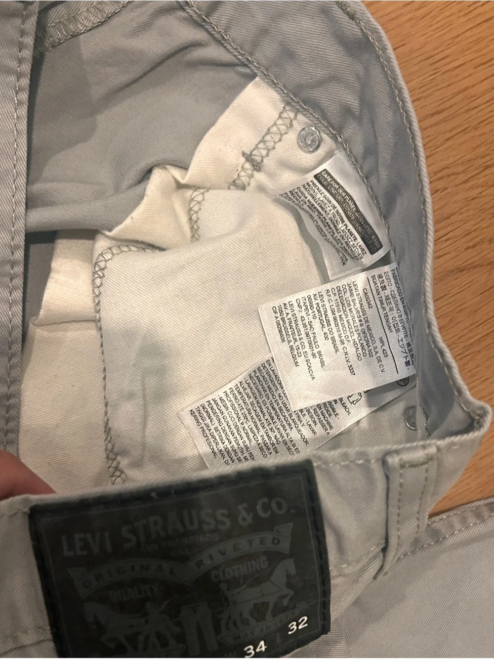 Levi's 514 Men's Jeans — Light Gray 34 x 32